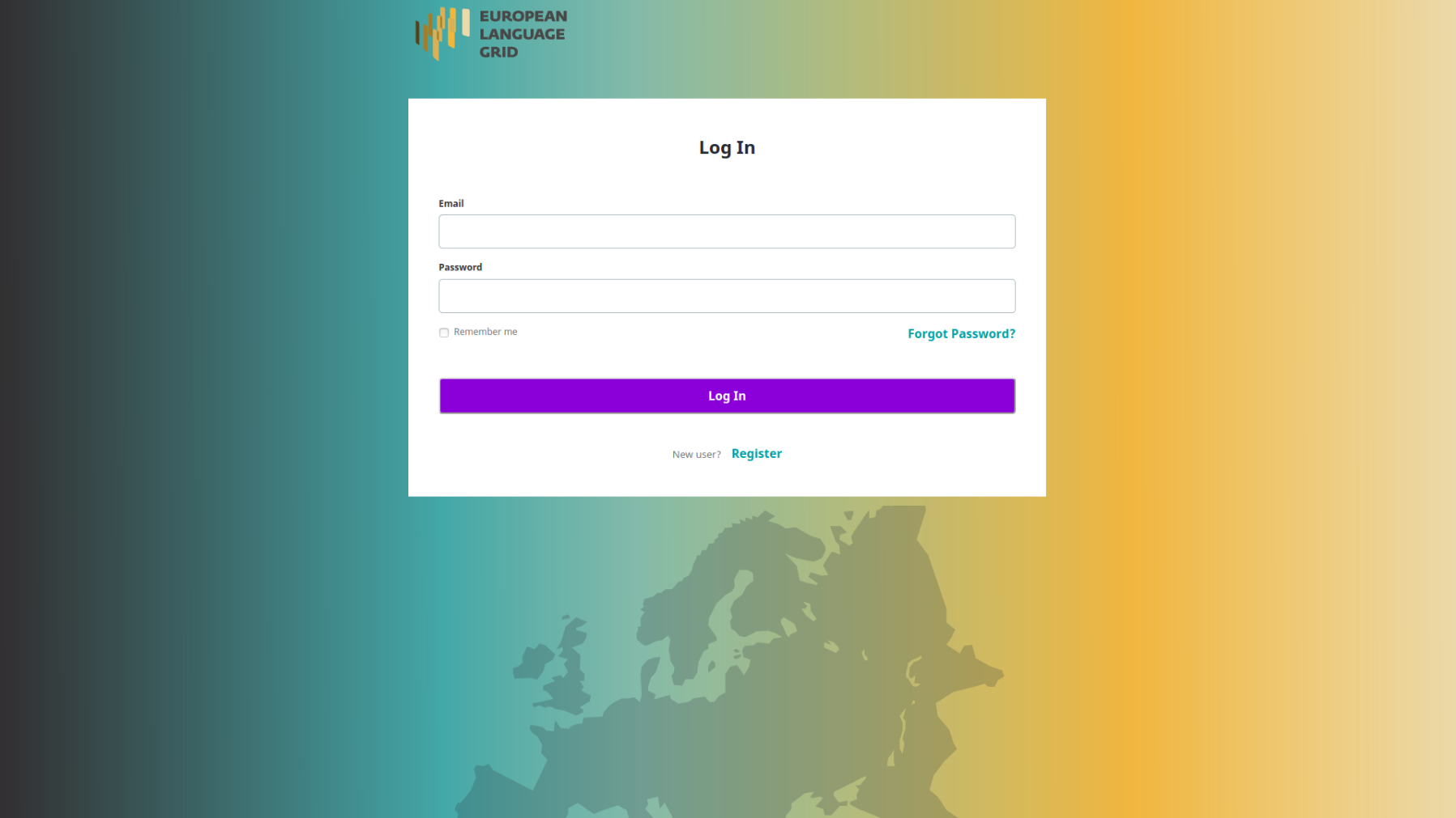 The login view
